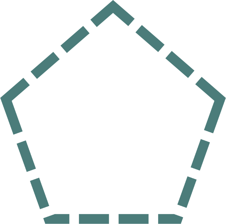 Green pentagon icon (using dashed lines)